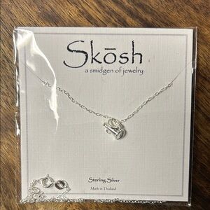 Sterling Silver Necklace with cheer megaphone.